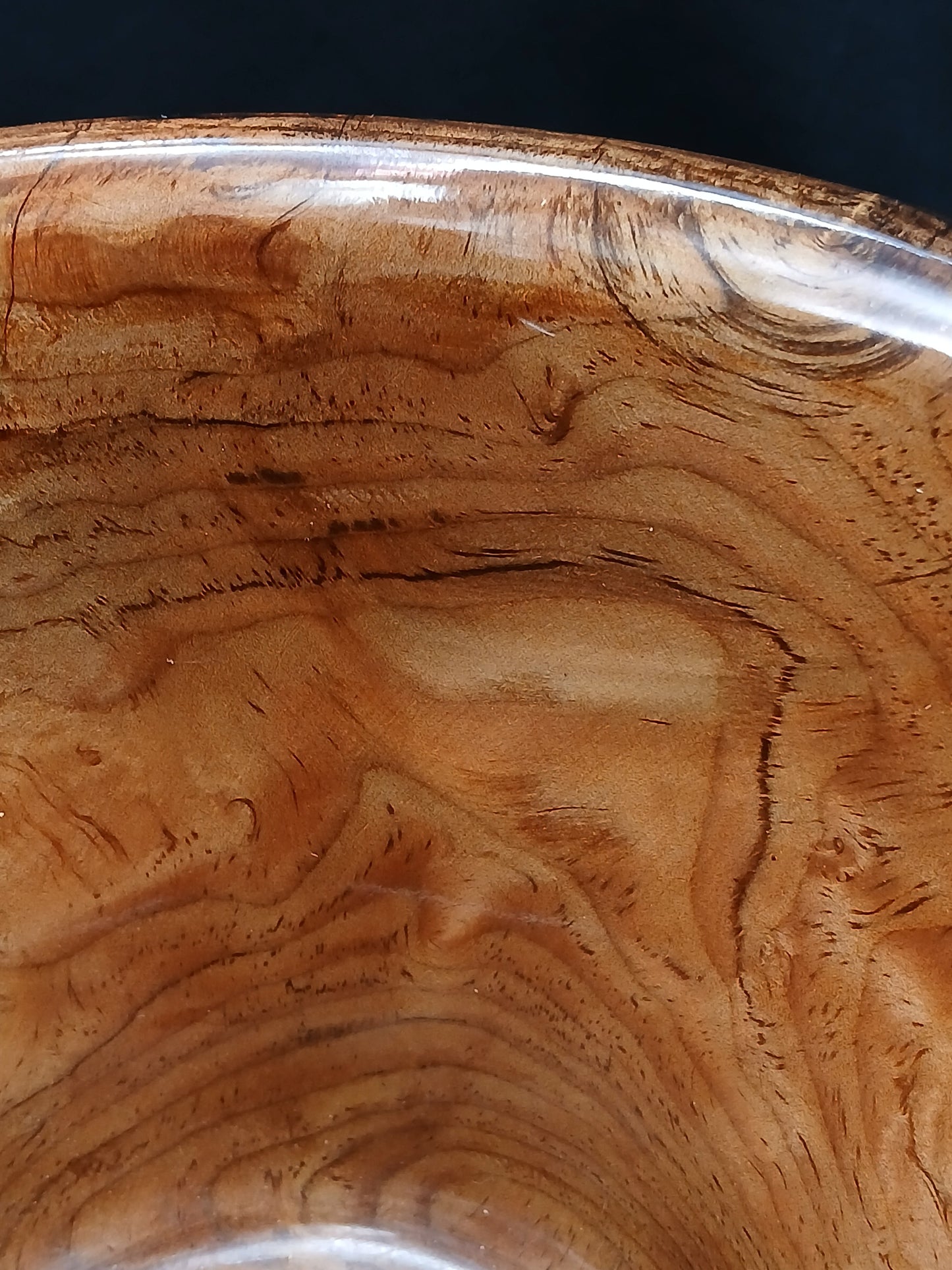Juniper Burl wood and resin bowl