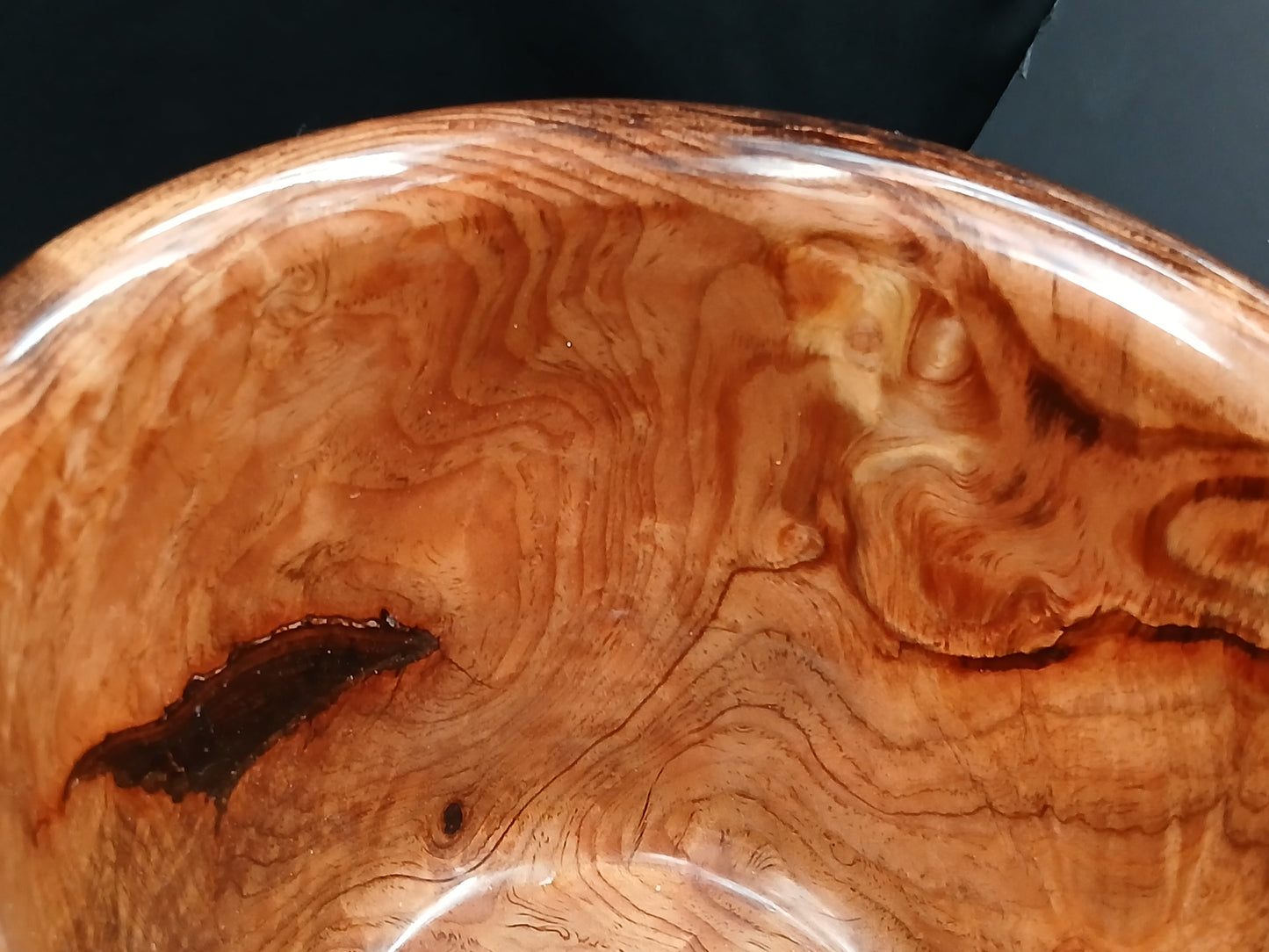 Juniper Burl wood and resin bowl