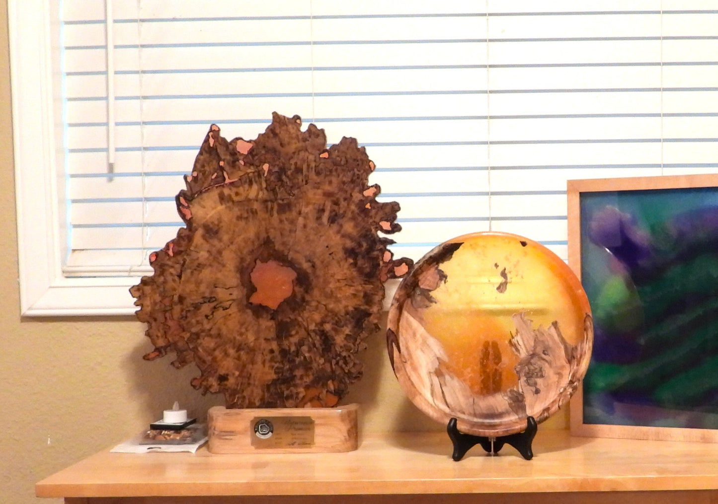 Desert Sunset Sirocco - Decorative Wood and Resin Plate