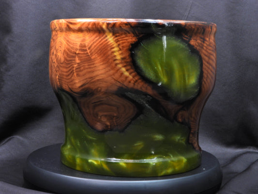 Juniper Burl wood and resin bowl