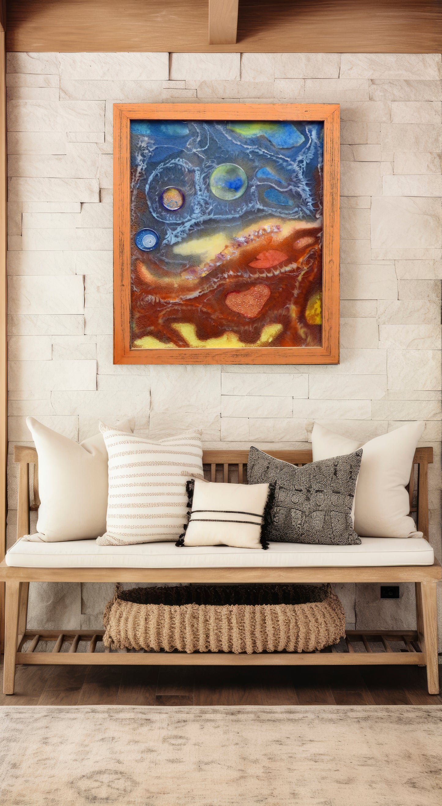 Mano de Dios resin abstract art