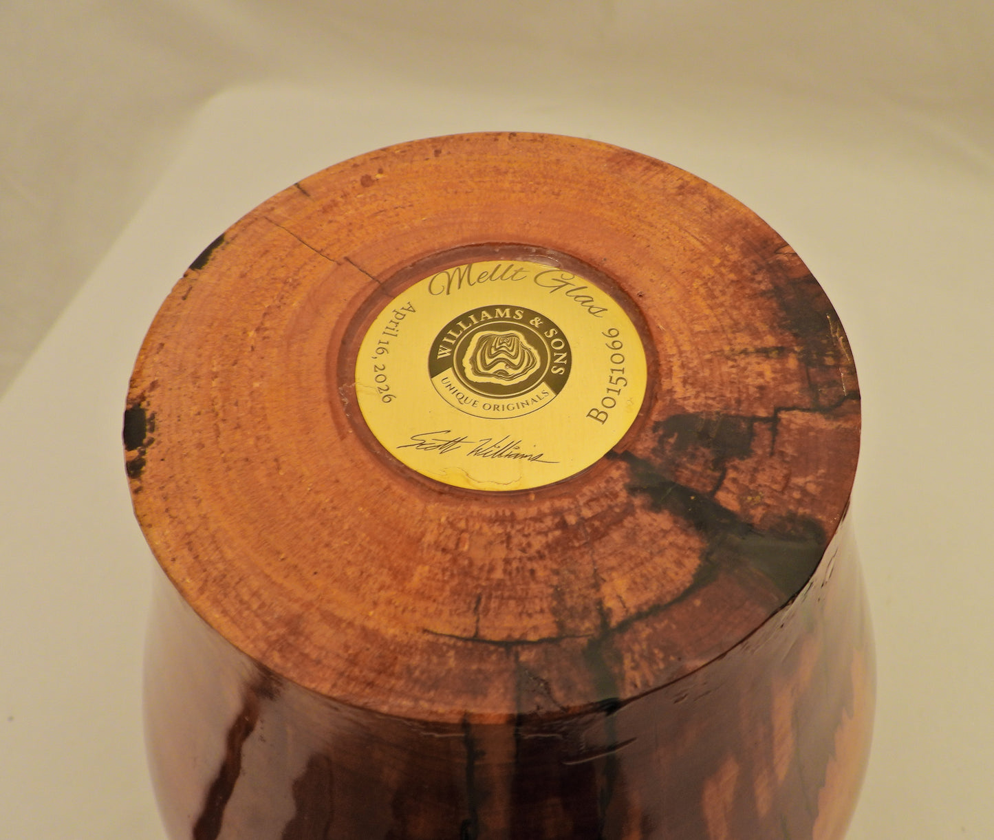 Mellt Glas - Spalted Maple and Resin Vase