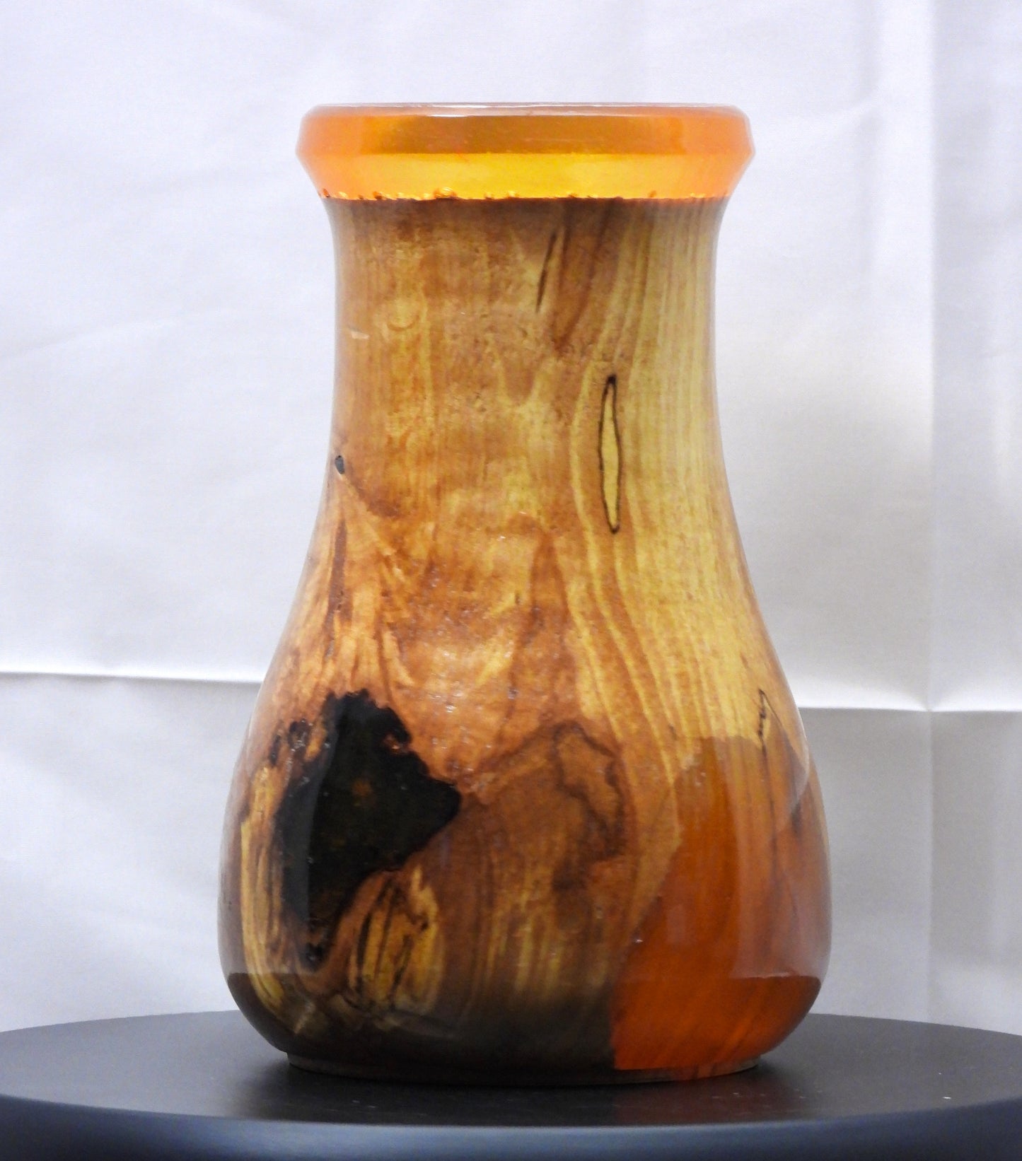 Maple and Orange resin vase