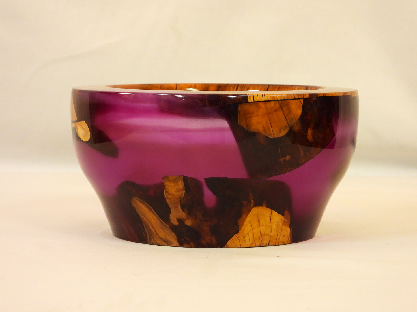 Plum Crazy - Wood and resin bowl