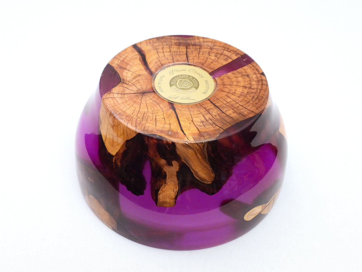 Plum Crazy - Wood and resin bowl