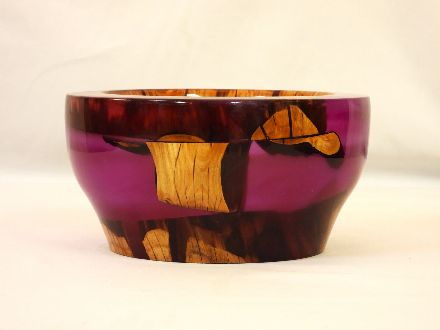 Plum Crazy - Wood and resin bowl