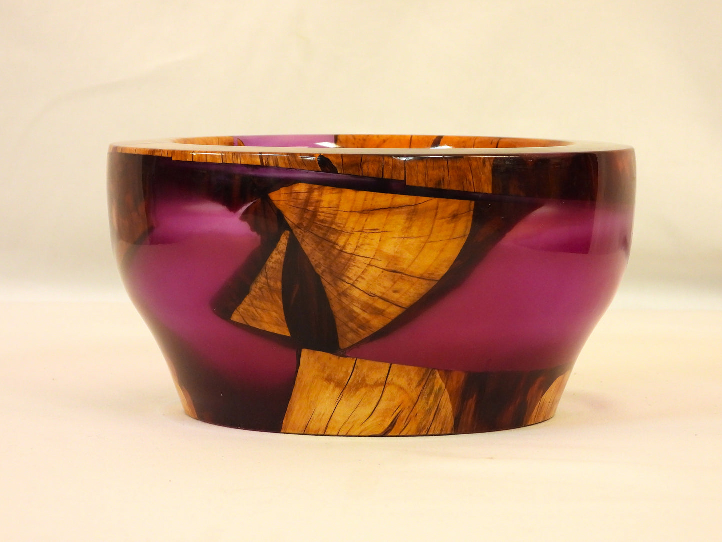 Plum Crazy - Wood and resin bowl