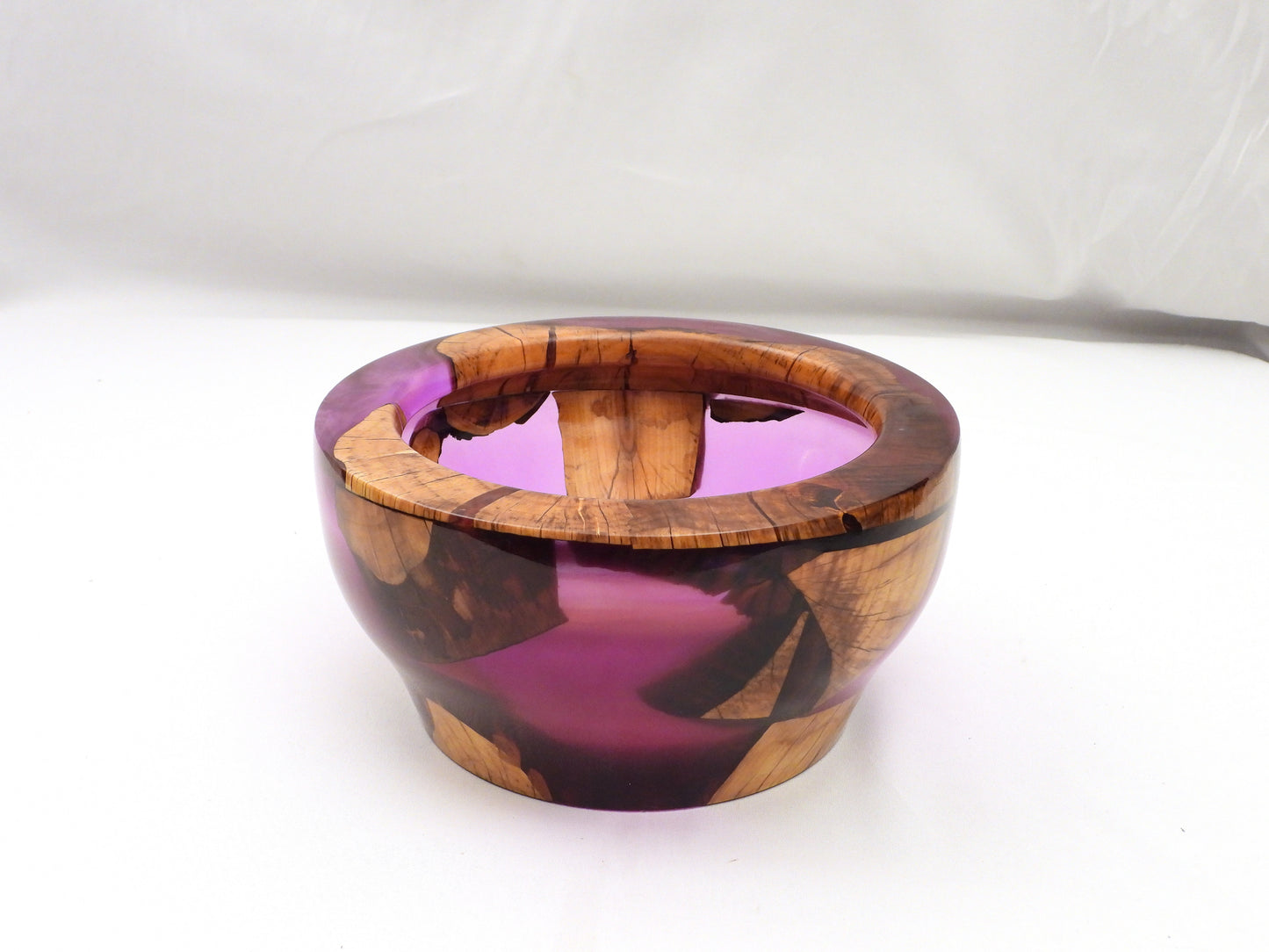 Plum Crazy - Wood and resin bowl