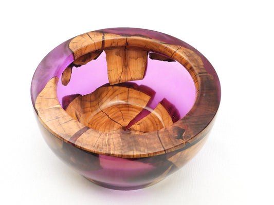 Plum Crazy - Wood and resin bowl